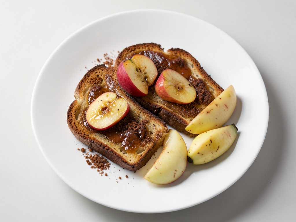 Vegane French Toasts mit karamellisierten Äpfeln