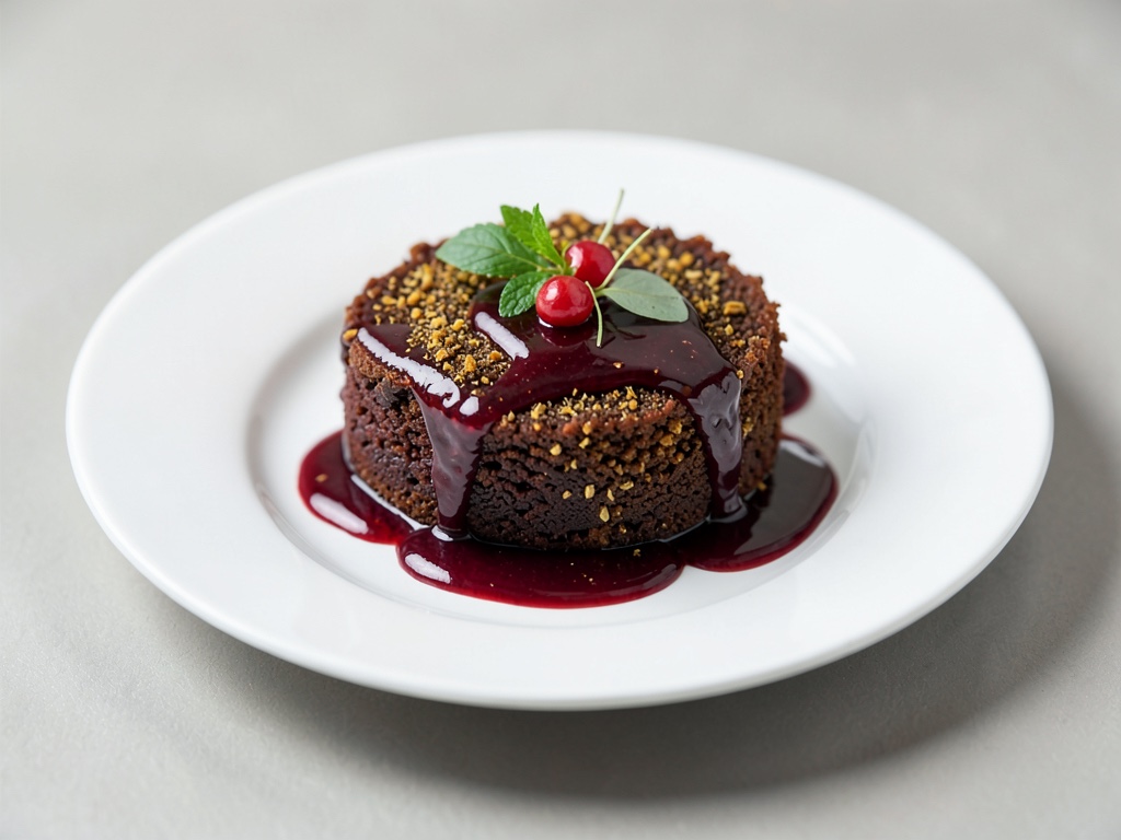 Tenero dolce speziato vegano con glassa alle prugne