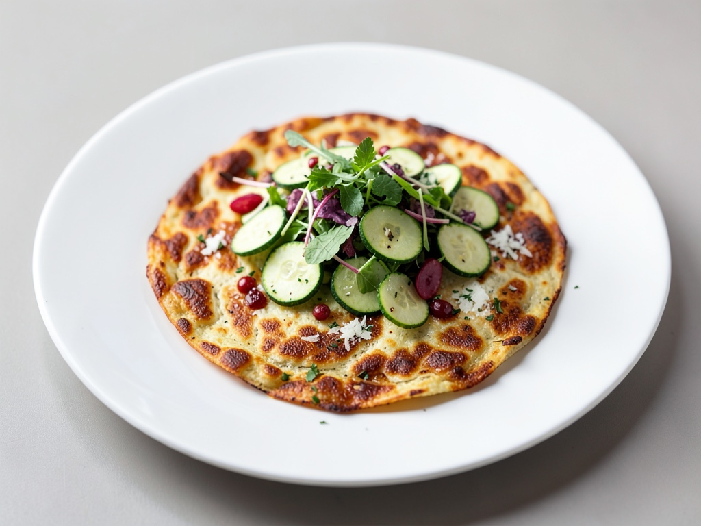 Lahmacun vegani con insalata di zucchine