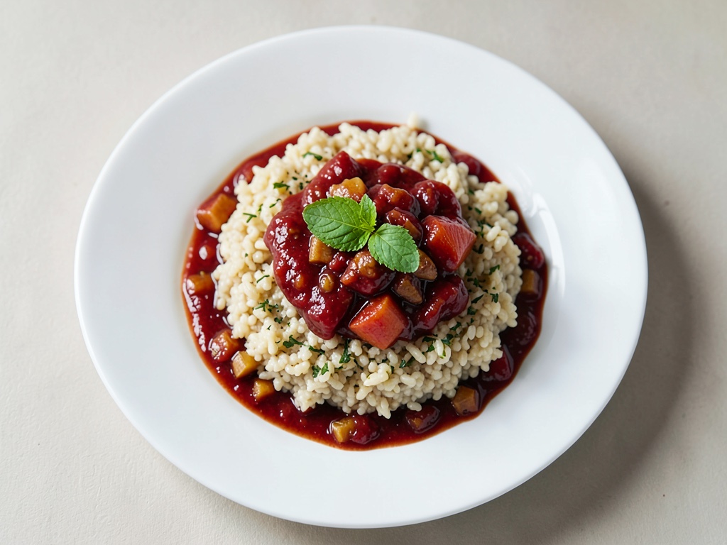 Veganer Milchreis mit Kürbiskompott
