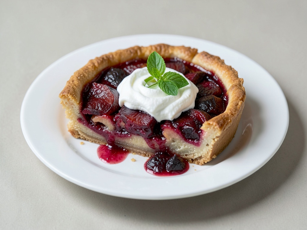 Vegane Rhabarber-Torte mit Baiser