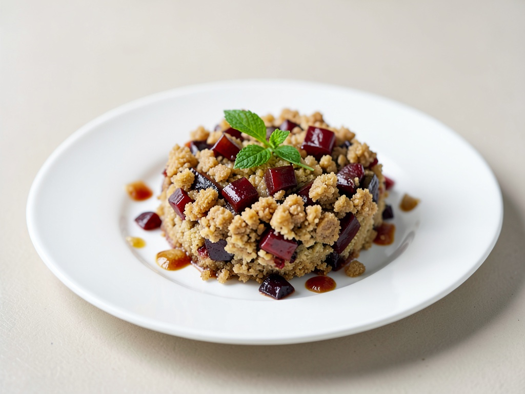 Vegane Rhabarber-Streusel-Torte