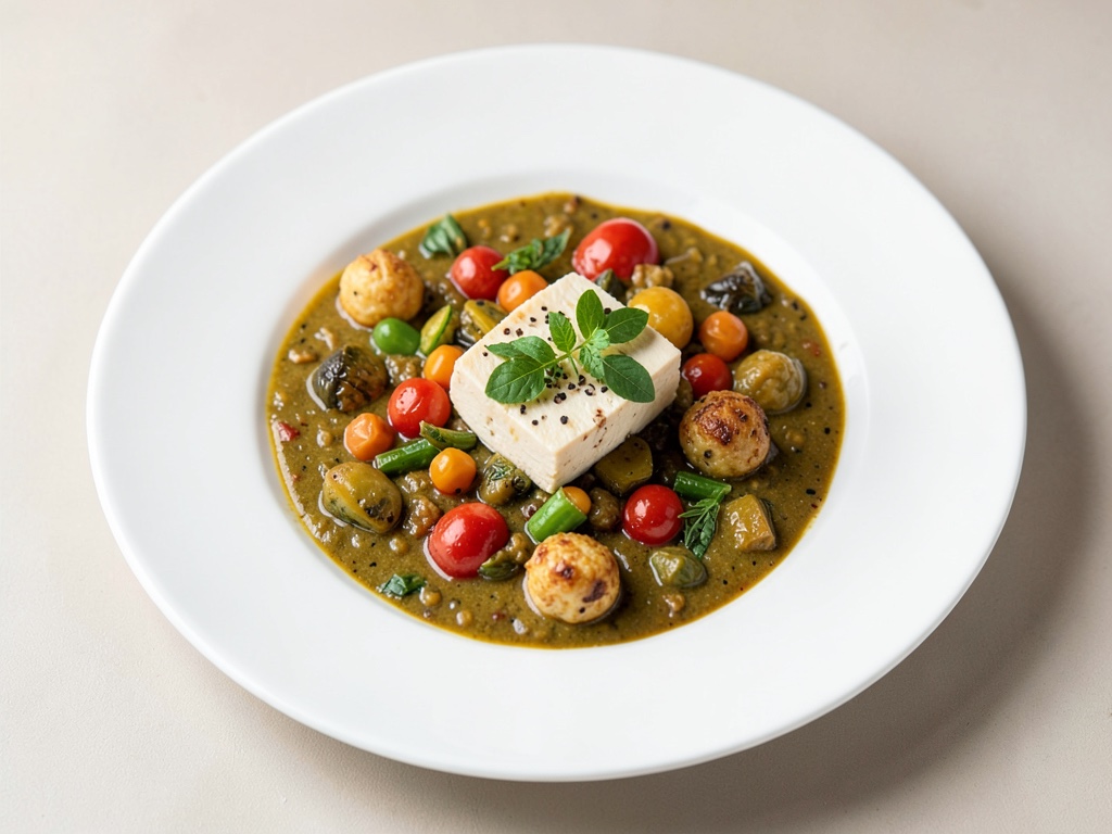 Curry di verdure vegano con tofu