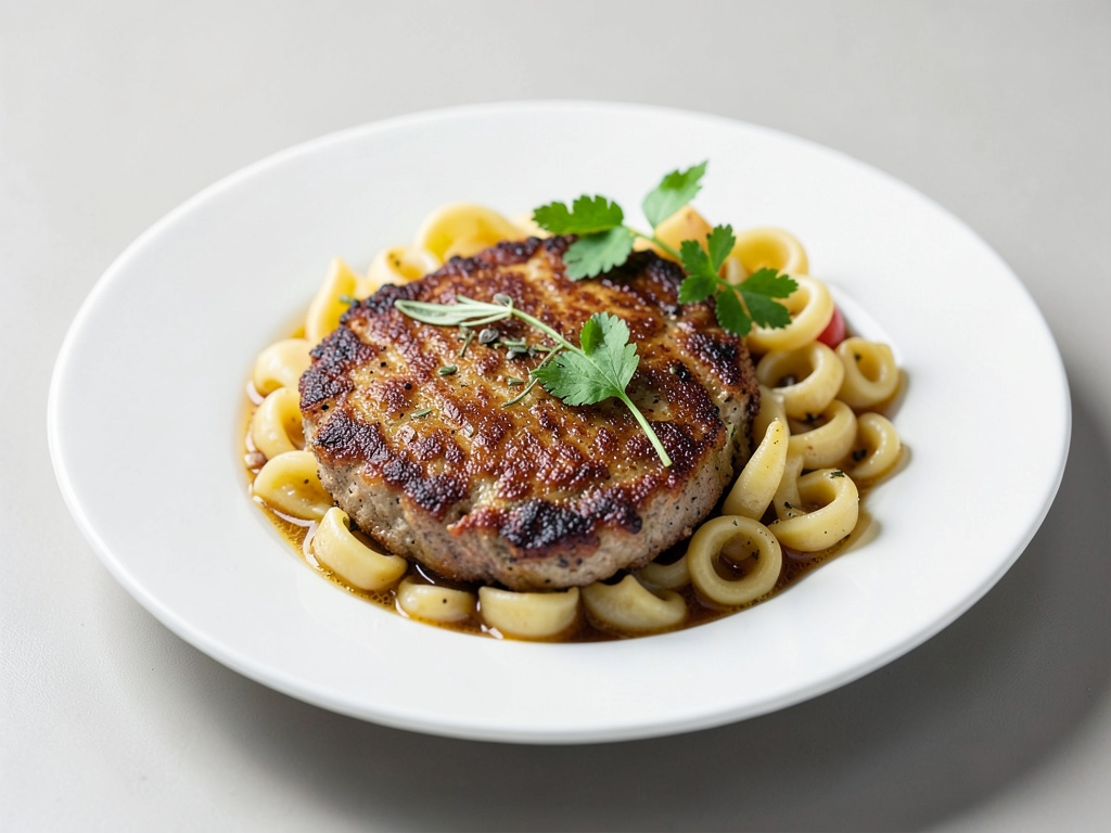 Vegano Jägerschnitzel con Spätzle