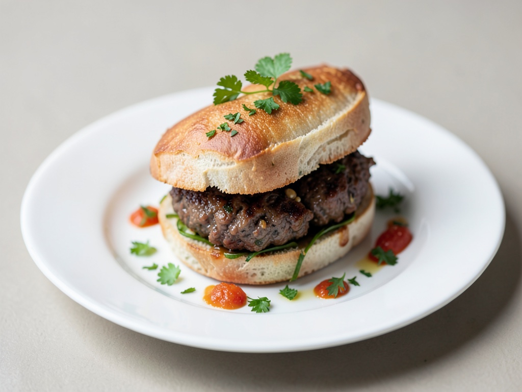 Sandwich vegano con polpette