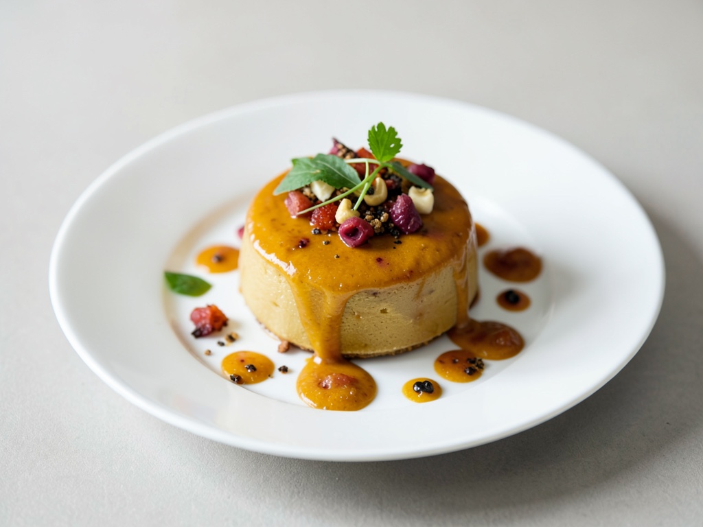 Dessert da sogno vegano alla pesca e maracuja