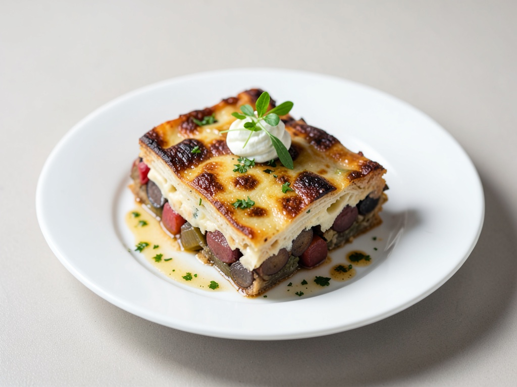 Gratin di verdure radice con rafano