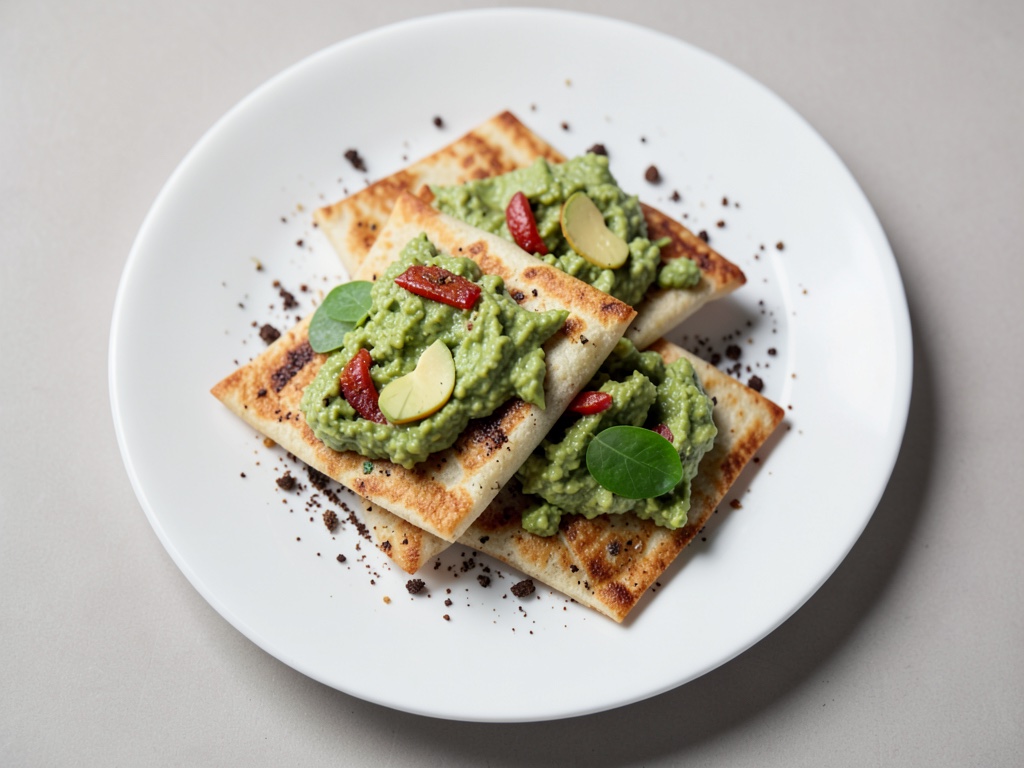 Quesadillas di verdure con crema fresca di avocado