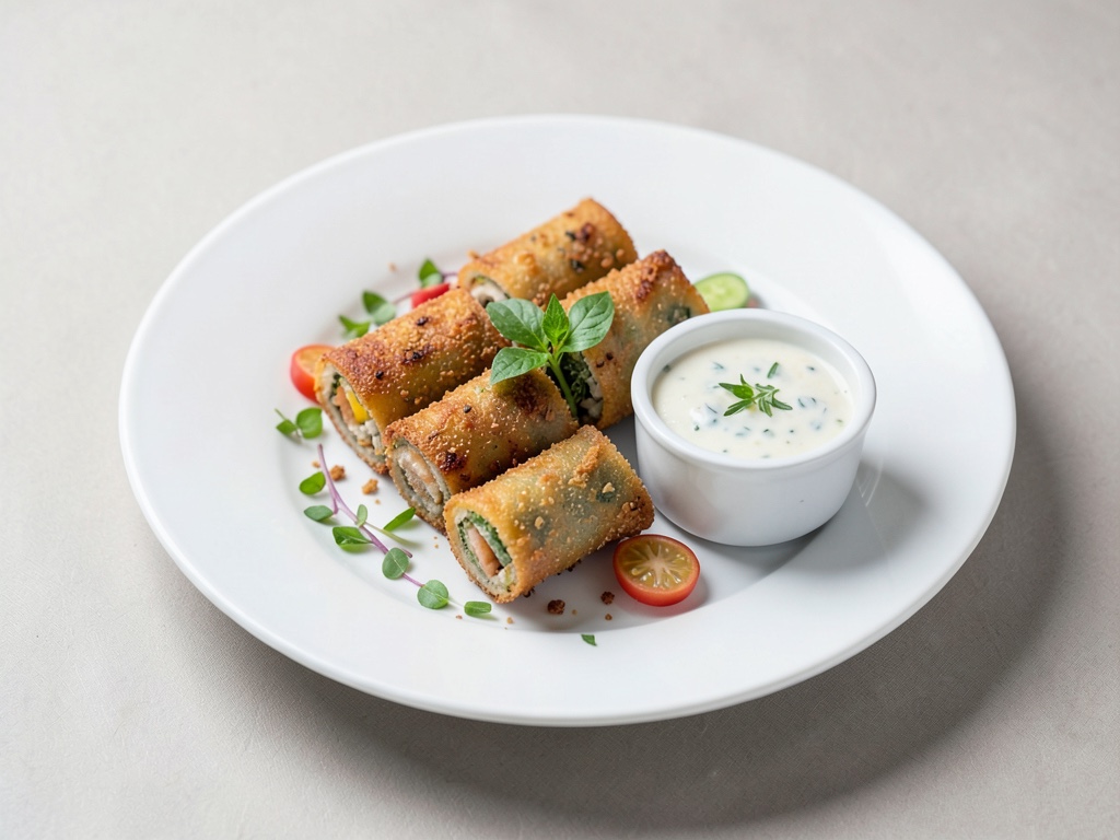Rolle estive croccanti al tofu con salsa fresca