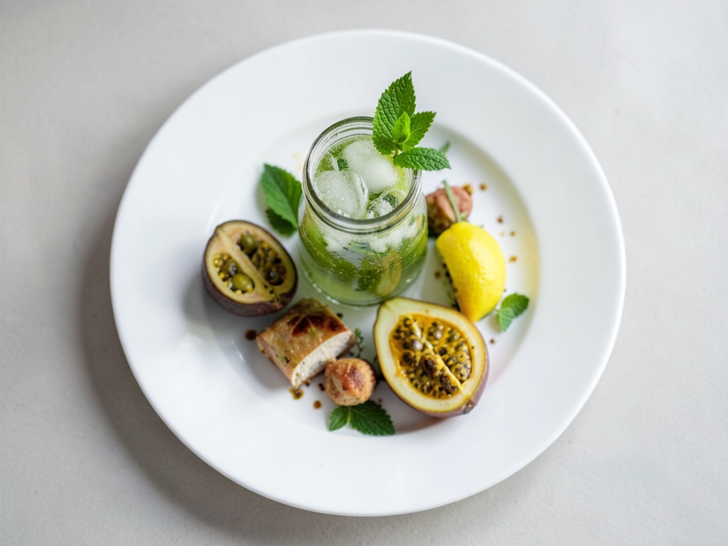 Fruchtiger Maracuja-Mojito ohne Alkohol
