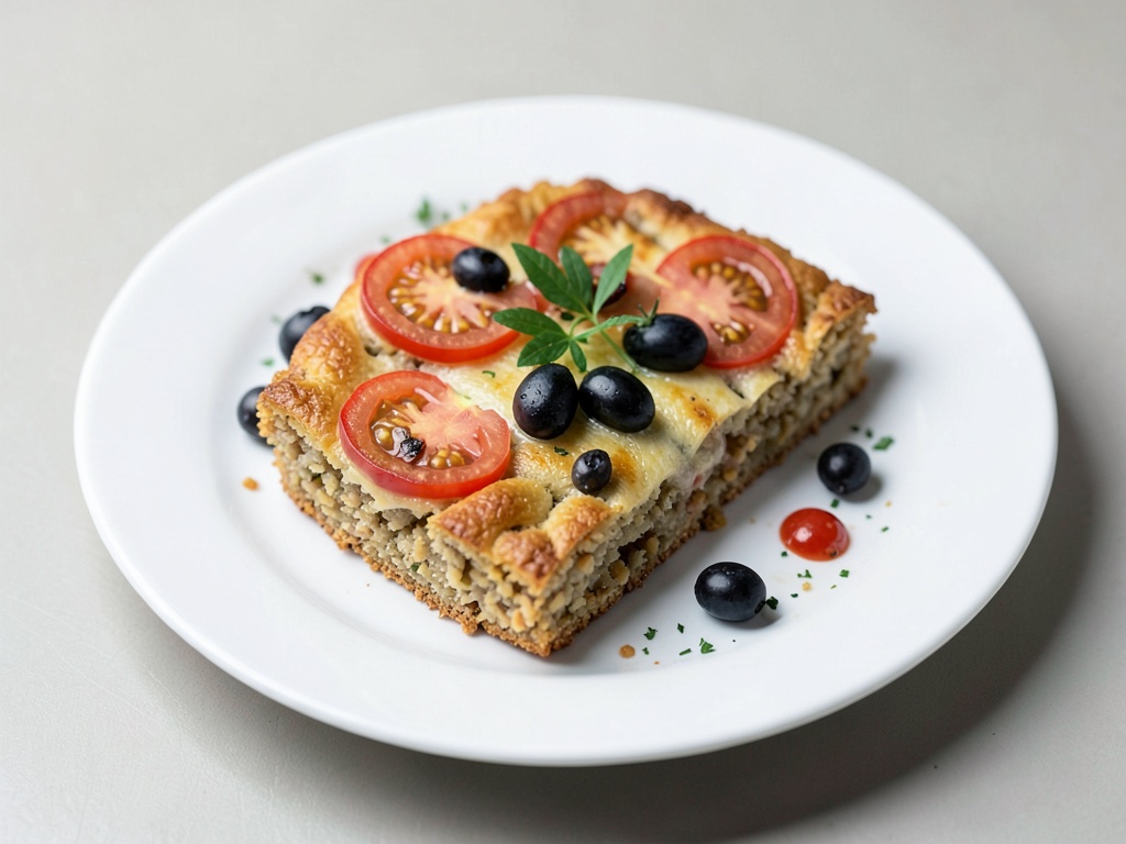 Knuspriges Vollkorn-Focaccia mit Tomaten und Oliven