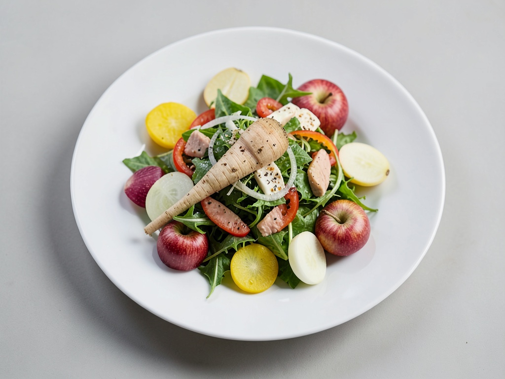 Insalata Waldorf croccante con noci tostate