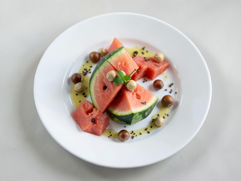 Melón con nueces de avellana