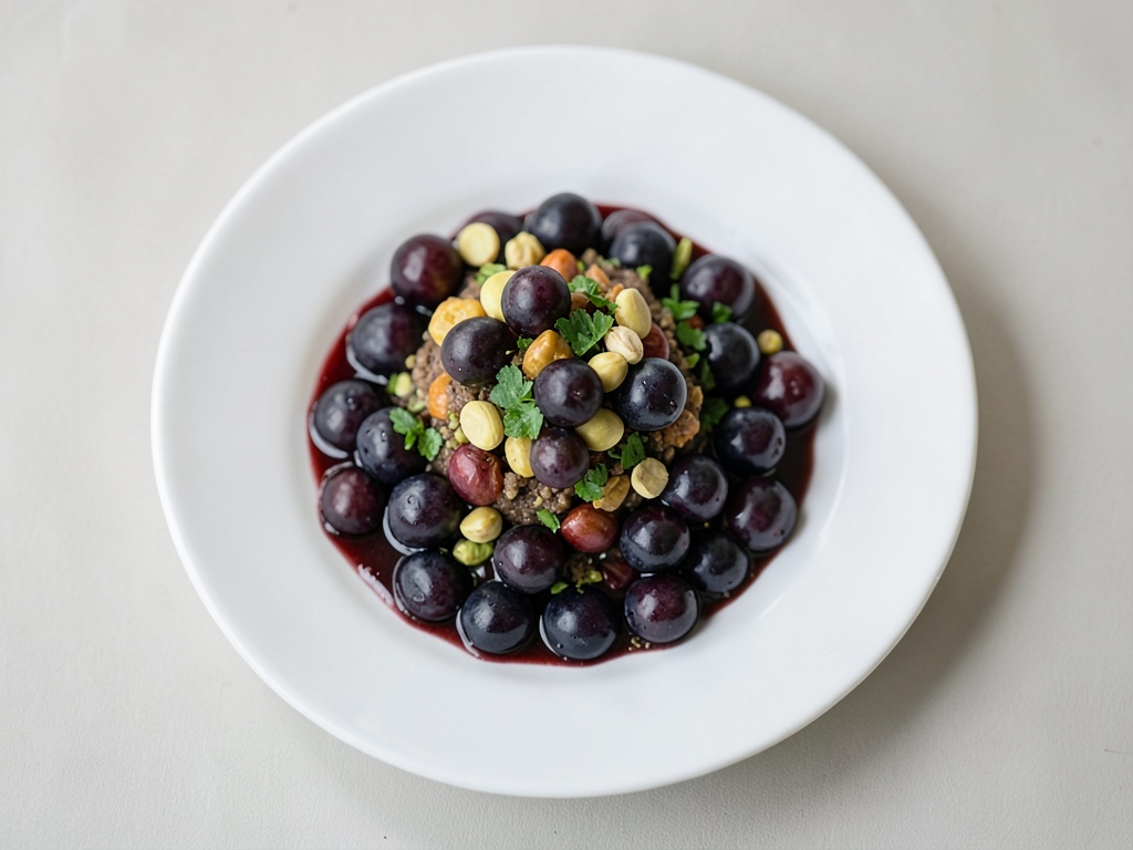 Uvas y pistachos