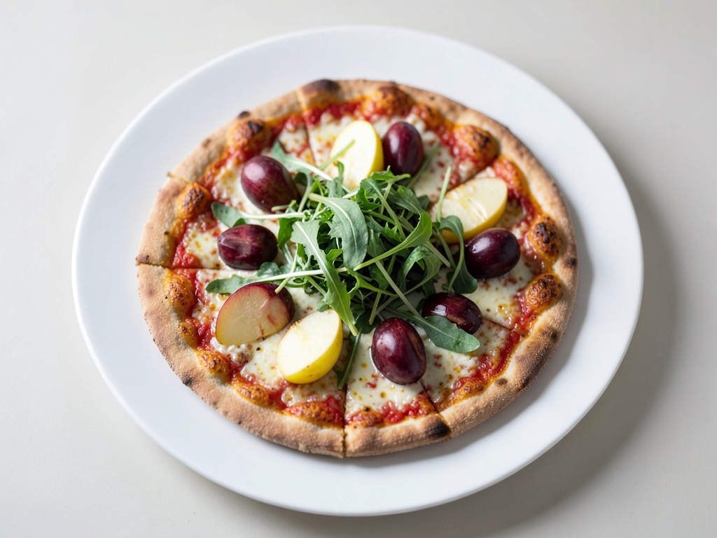 Pizza Bianca con Cicoria e Pera