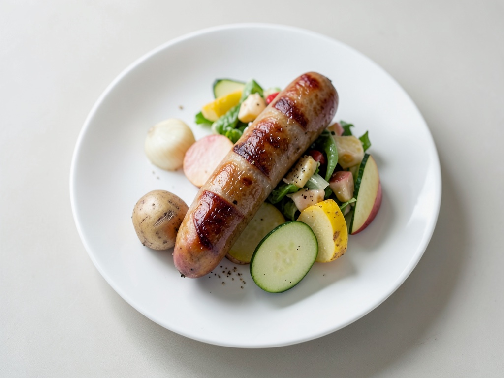 Salsicce viennesi con insalata di patate e mele