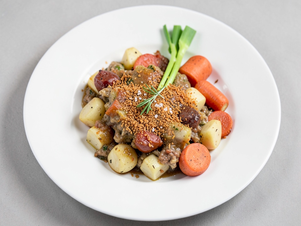 Autumn Vegetable Casserole with Spicy Mustard Crust