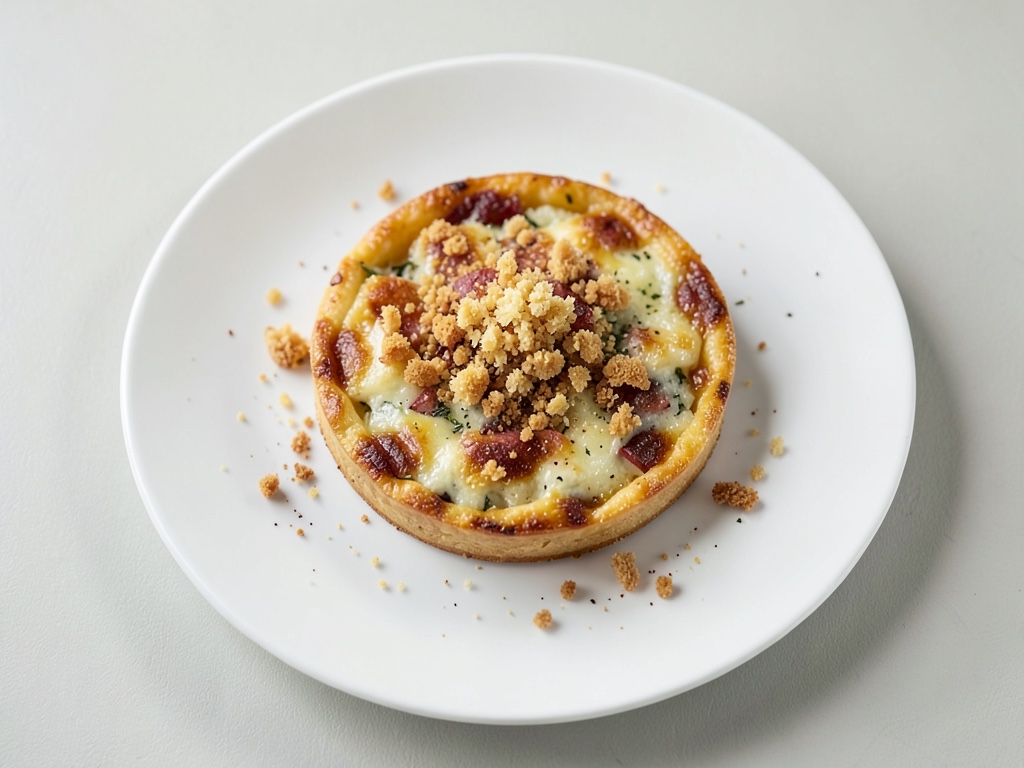 Quiche di cavolo riccio con croccante topping al formaggio fiorentino