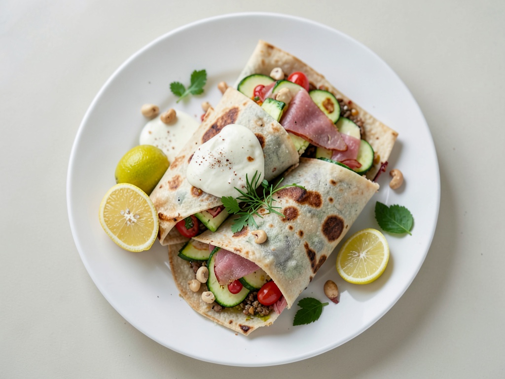 Wraps con zucchine e prosciutto
