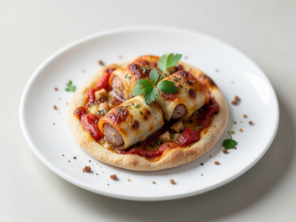 Salsicce croccanti nella pasta per pizza
