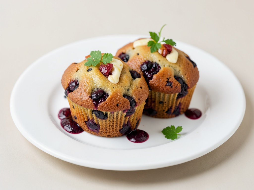 Giganti Muffin ai Mirtilli