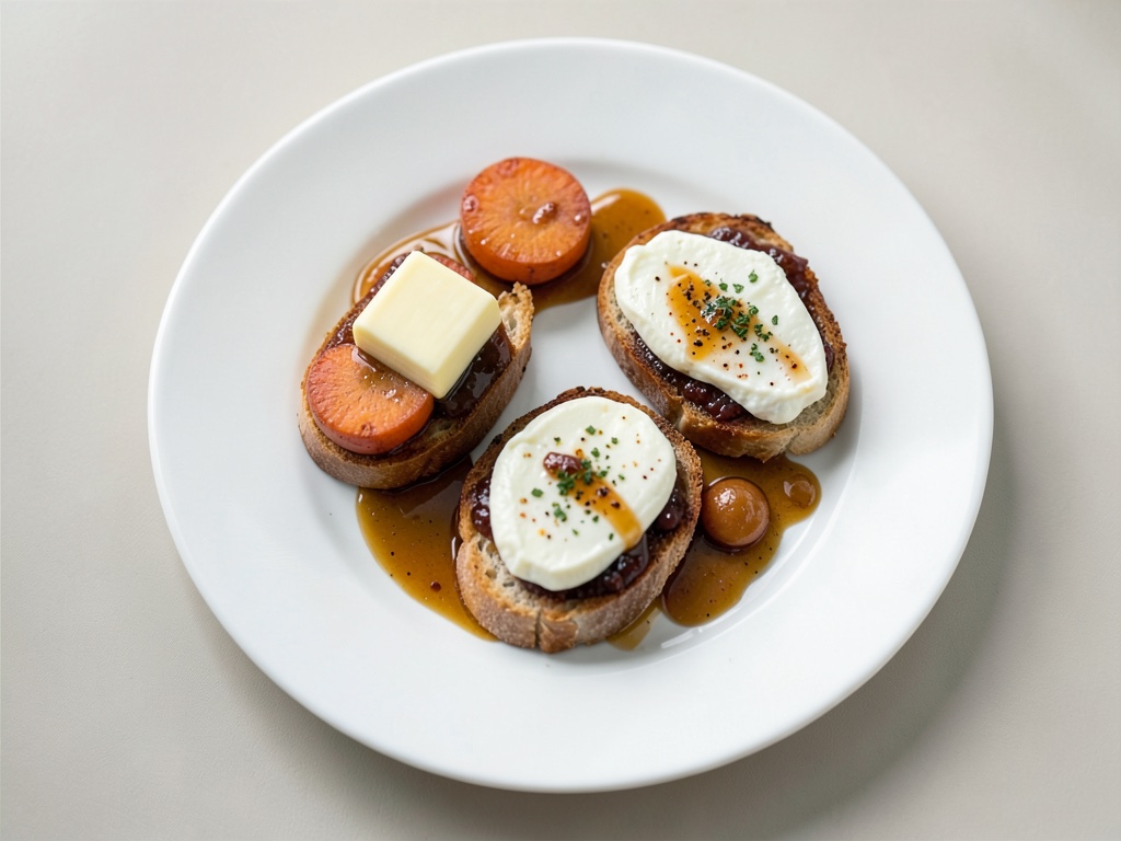 Crostini croccanti con formaggio di capra e carote al miele
