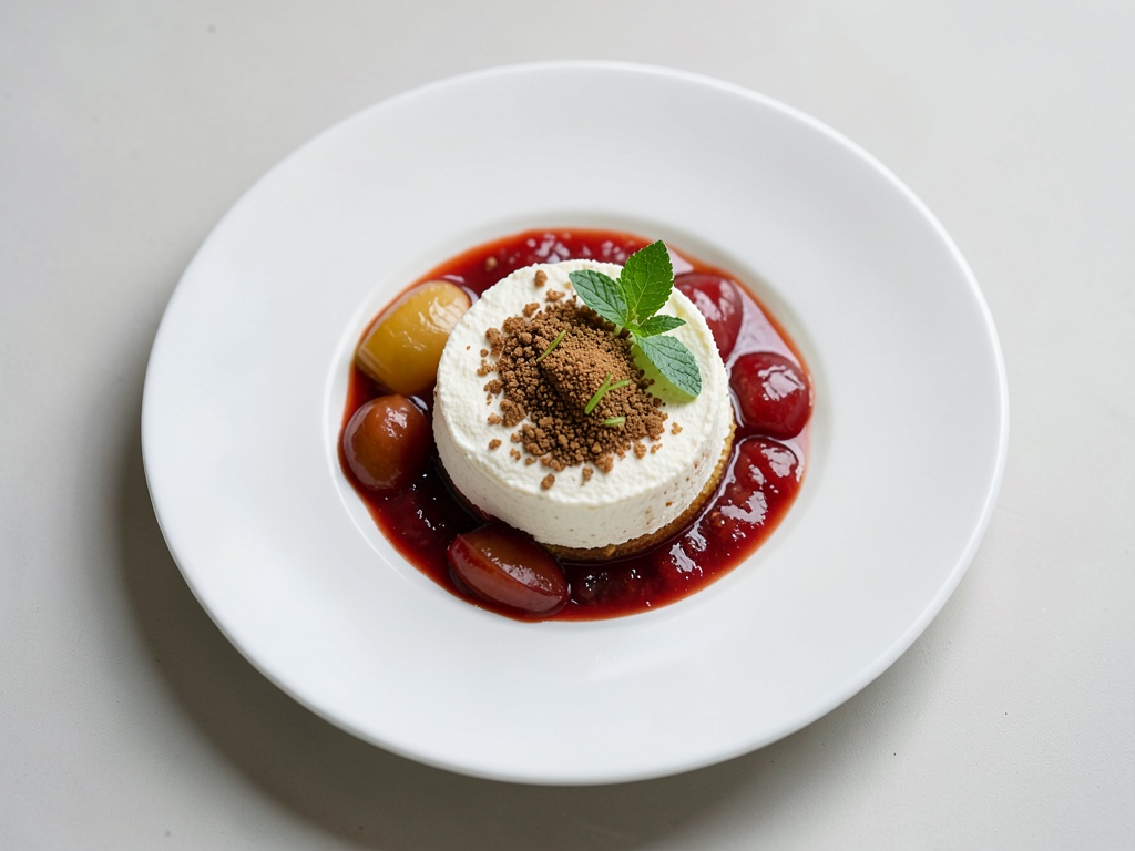 Zimtcreme mit Birnenkompott