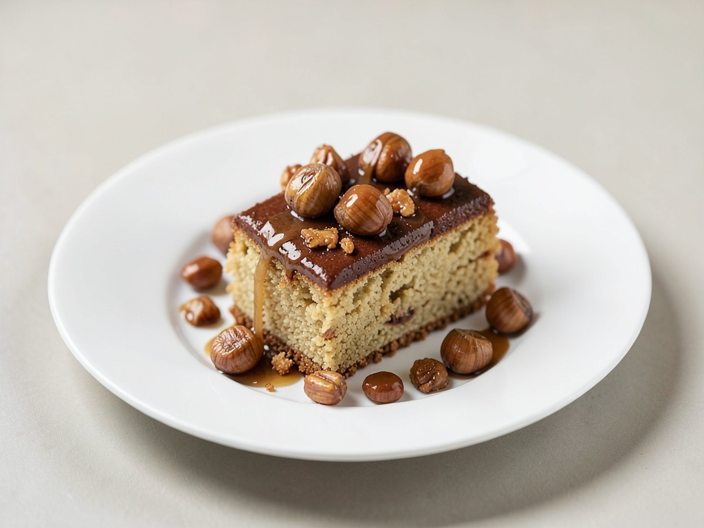 Torta alla cannella con nocciole caramellate