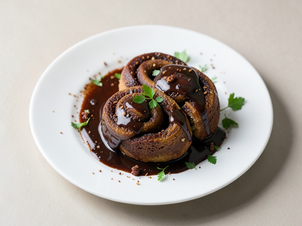 Schoko-Zimtbrötchen mit Kaffee-Glasur