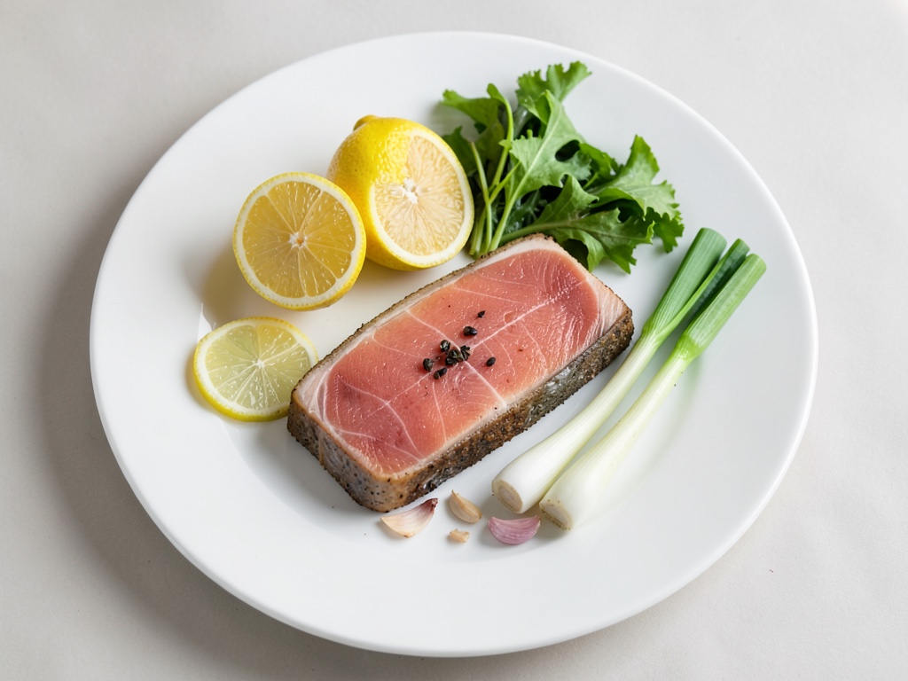 Salmone al limone con insalata