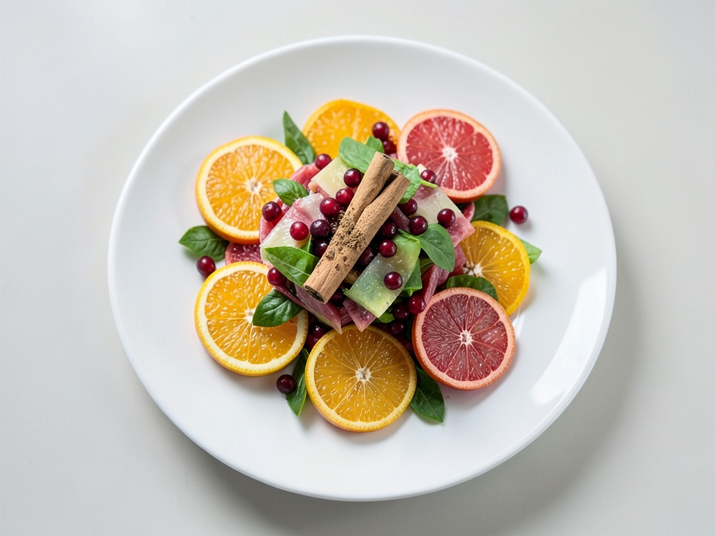 Insalata fresca di agrumi con melograno