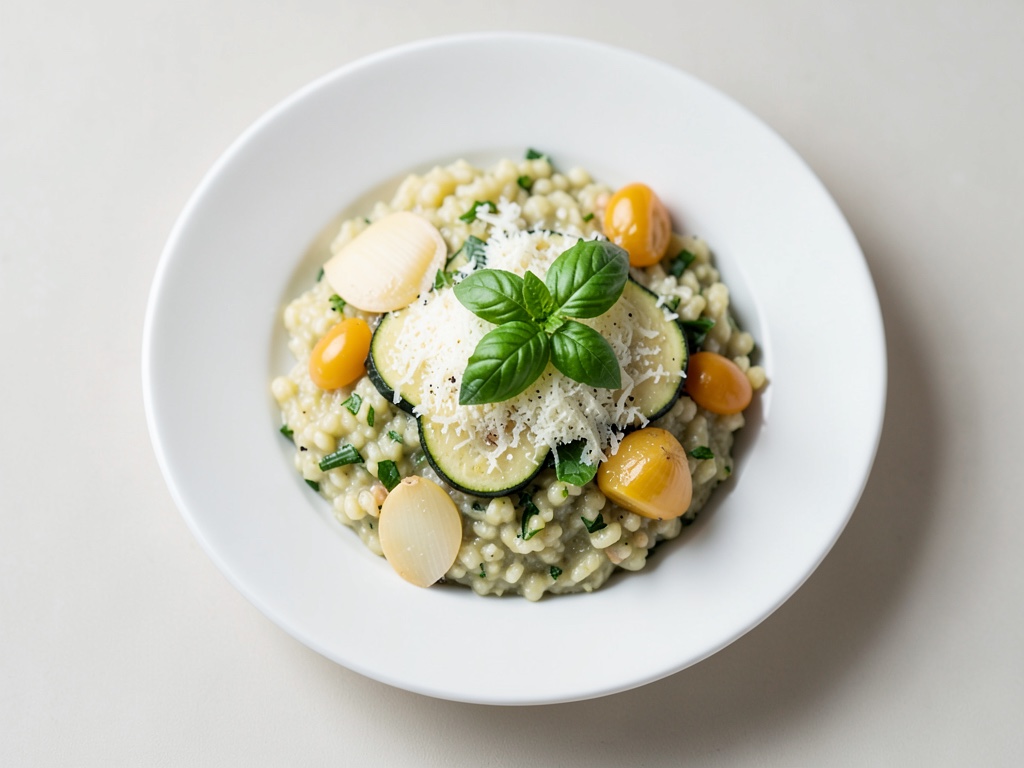 Risotto di Zucchine al Parmigiano e Basilico