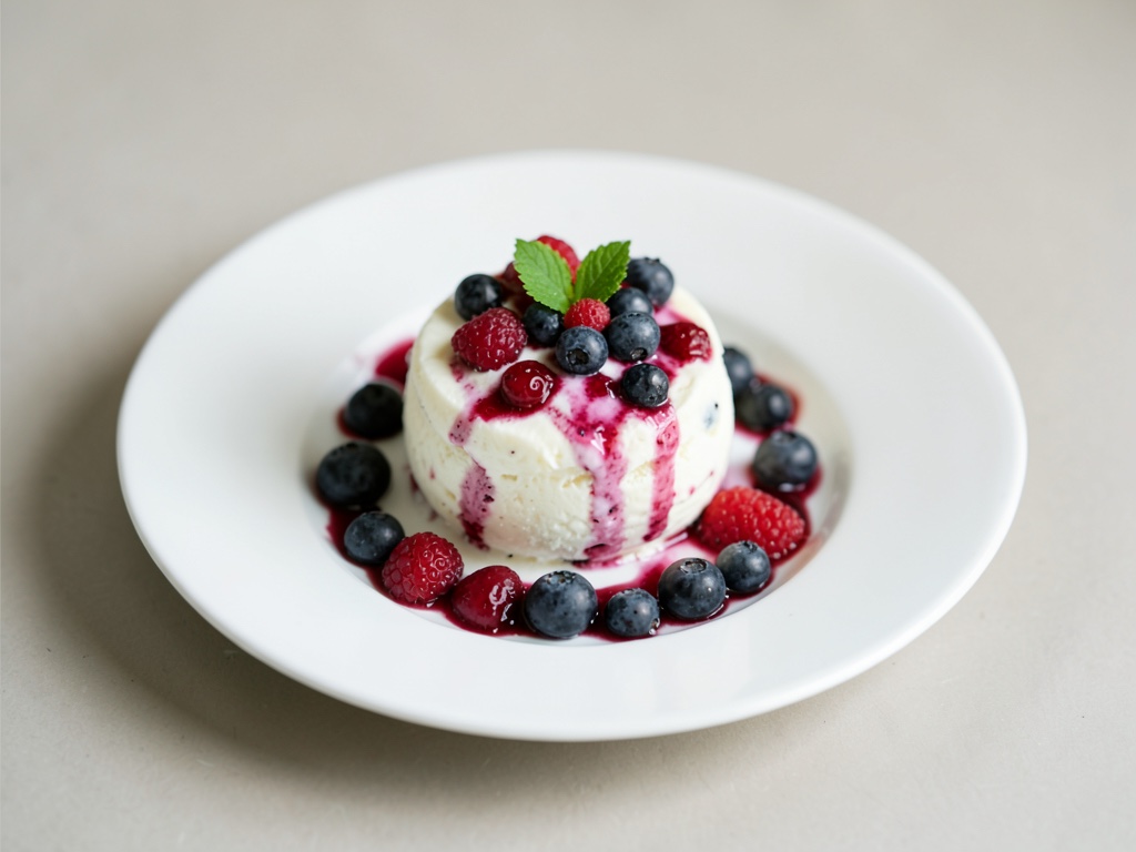 Yogurt congelato senza zucchero ai frutti di bosco