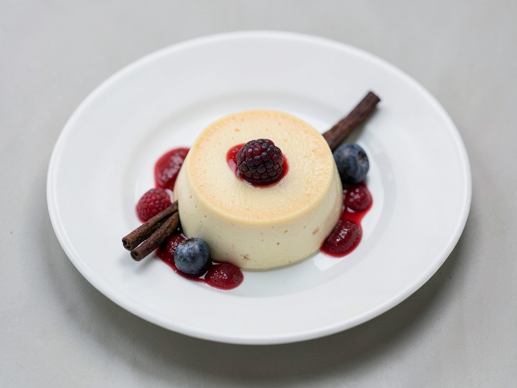 Zweifarbige Panna Cotta mit Erdbeeren