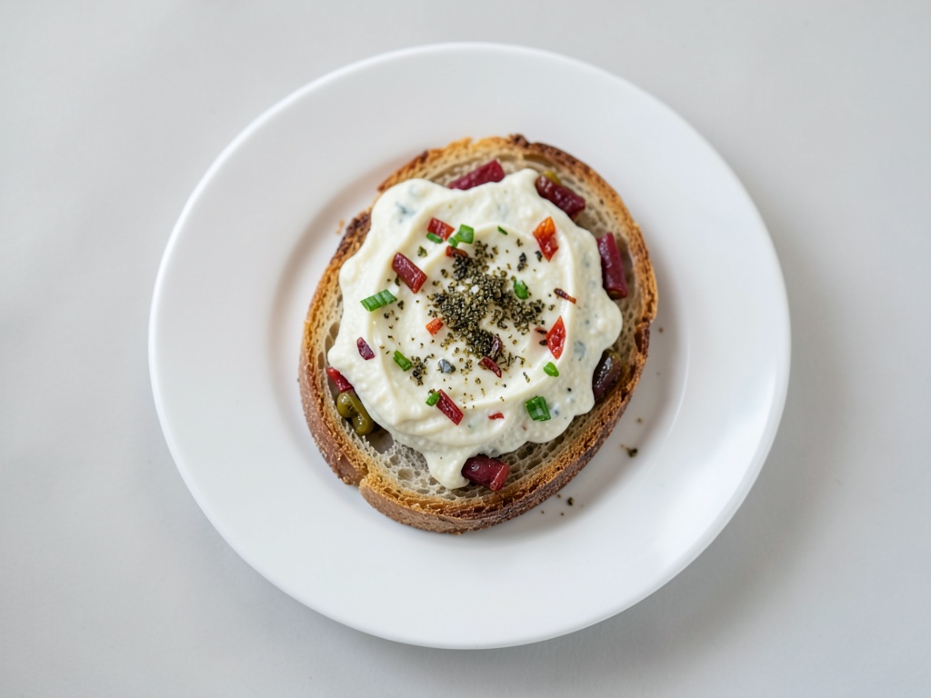 Pane croccante alle cipolle con crema al cumino