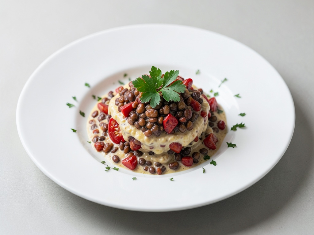 Crema rápida de lentejas rojas y tomate