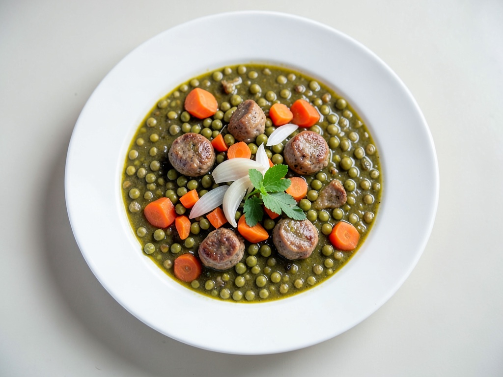 Sopa de lentejas con salchichas
