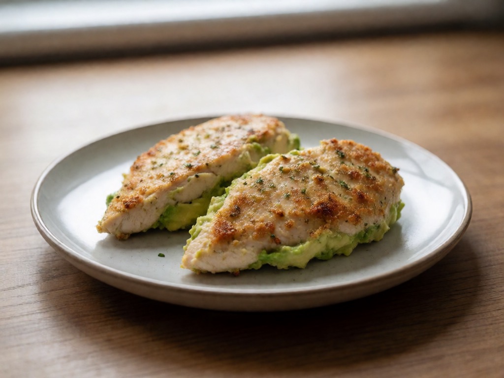 Low-Carb Airfryer Hühnerbrust mit Avocado-Creme