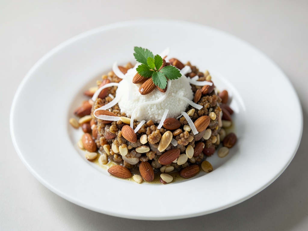 Spanische Mandel-Nuss-Bowl mit Kokos und Quark