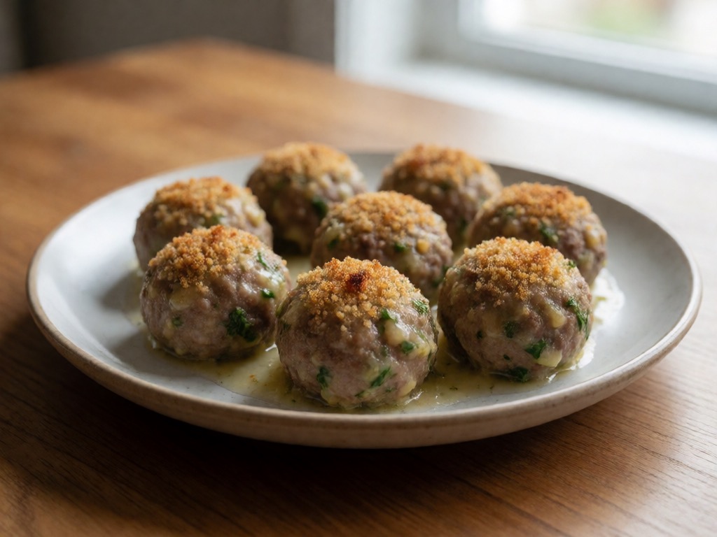 Hackbällchen mit Zitronen-Kräuter-Sauce