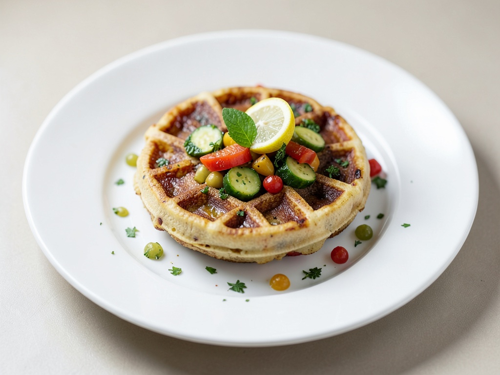 Waffles de Verdura Mediterránea con Limón
