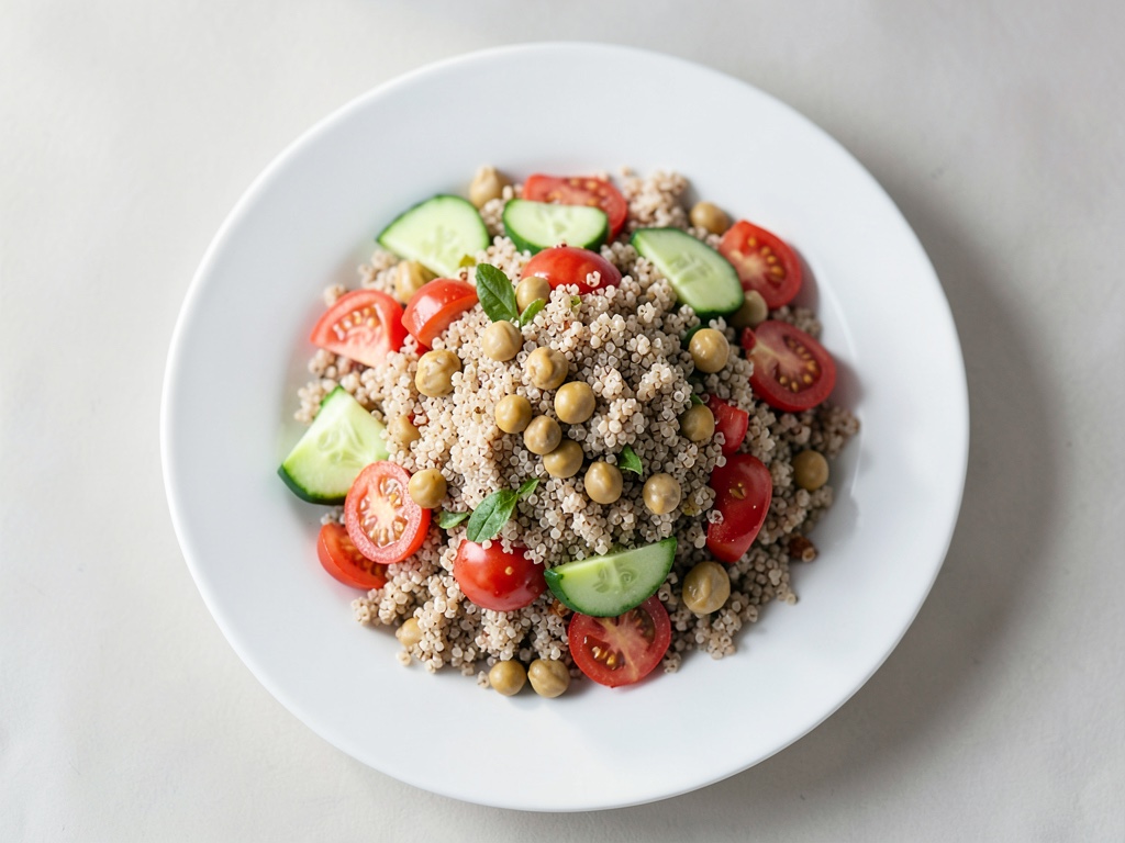 Mediterrane Quinoa-Bowl mit Kichererbsen