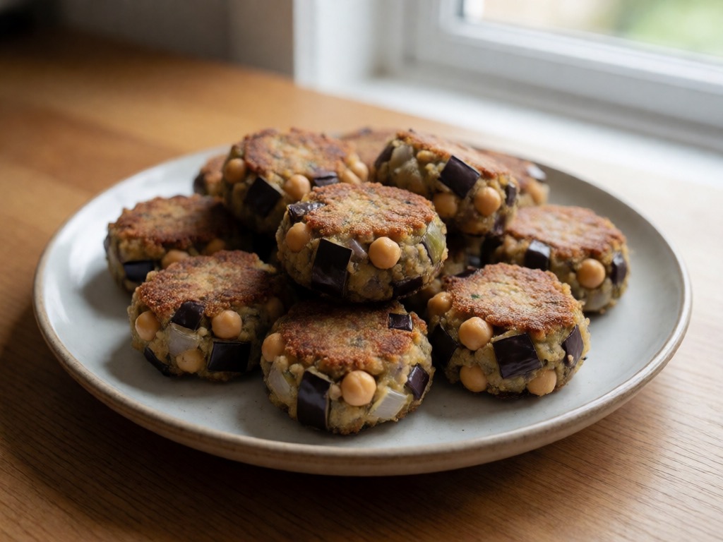 Mediterrane Auberginen-Chickpea-Balls aus der Heißluftfritteuse