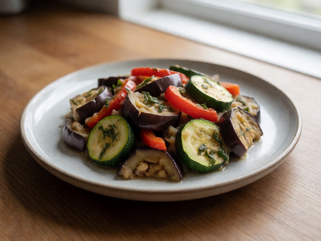 Mediterraner Auberginen-Ratatouille mit Kräutern