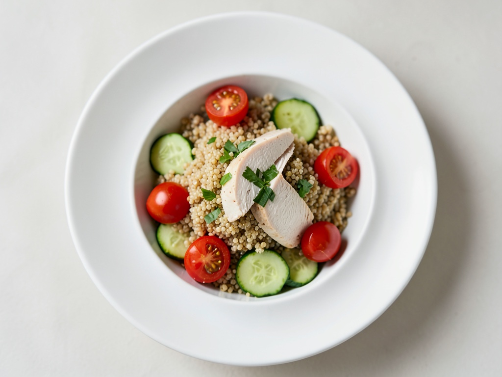 Mediterraner Quinoa-Hähnchen Bowl