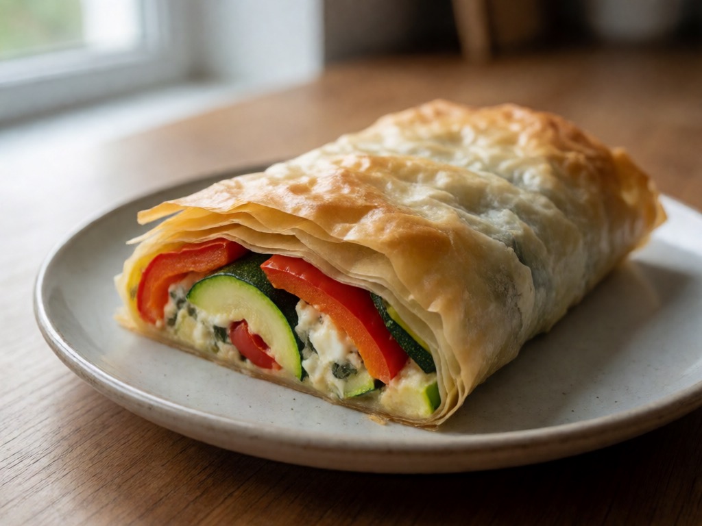 Mediterraner Gemüse-Käse-Strudel