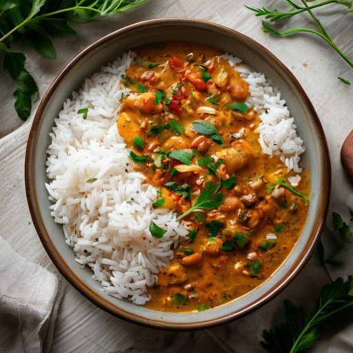 Mildes Gemüse-Curry mit Reis