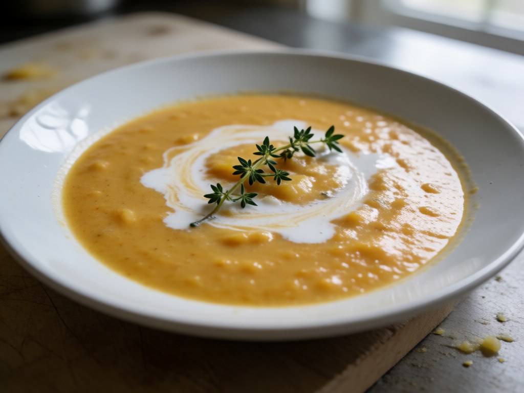 Cremige Möhren-Ingwer-Suppe
