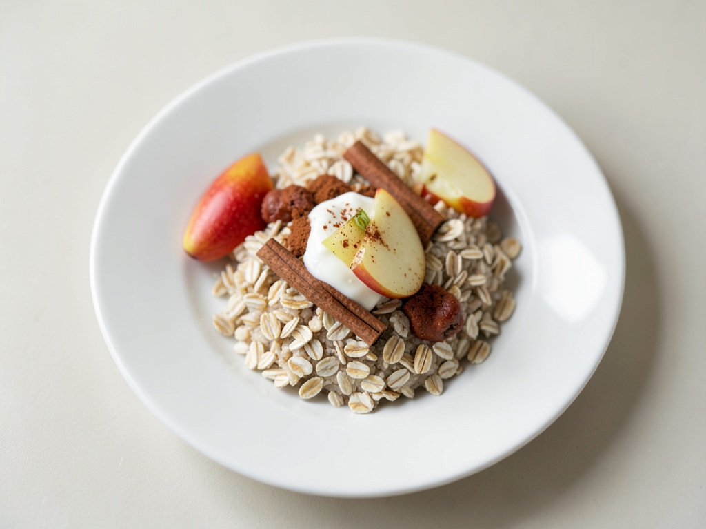 Oats-Bowl mit Äpfeln und Zimt