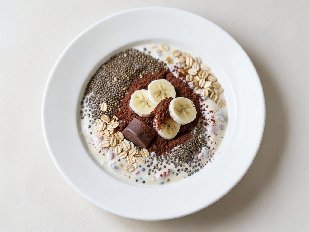 Overnight Oats with Chocolate Banana